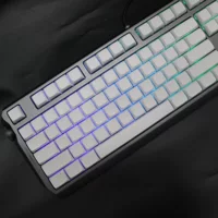 Набор сменных колпачков для механической клавиатуры PBT XDA Ball Cat Cherry оригинальные высокие белые, 108 клавиш