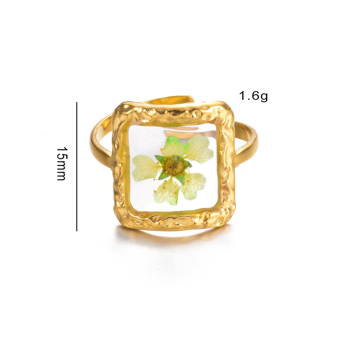 Simple Style Classic Style Flower 304 Stainless Steel Gold Plated Rings In Bulk display picture 3