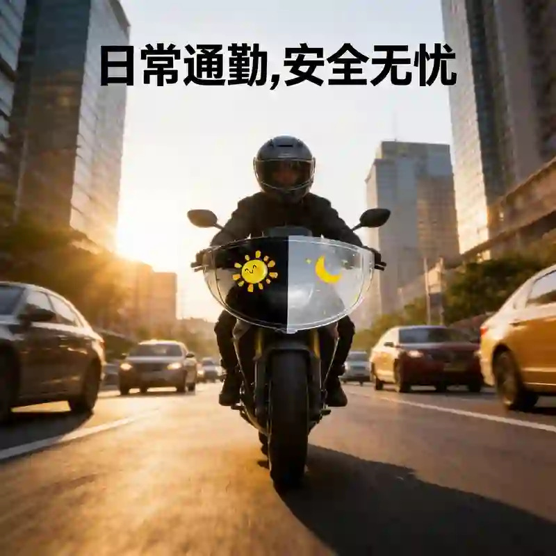 Motorcycle Helmet Photochromic Lenses Suitable for Shoei Z8/X15, Light-Sensitive Color-Changing Anti-Uv Lenses