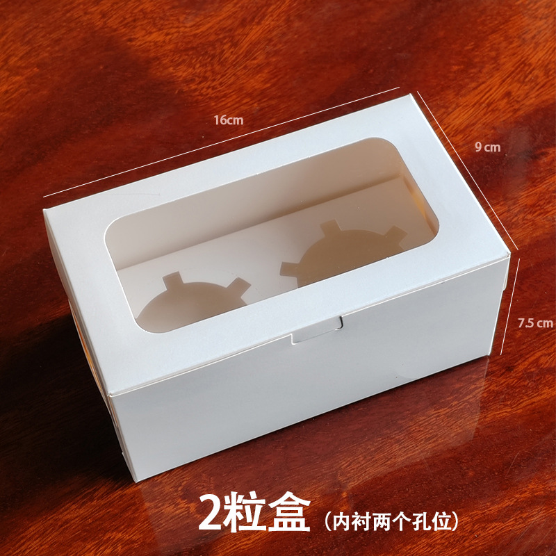 Taza de papel transparente pastel muffin Caja 2 tabletas 4 tabletas 6 tabletas 12 tabletas forro ventana horneado postre occidental tarta de huevo caja de embalaje image 7