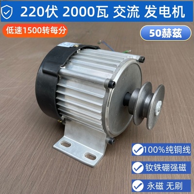 Бесколлекторный медный мотор, 220v, 2000W, генерирование электричества