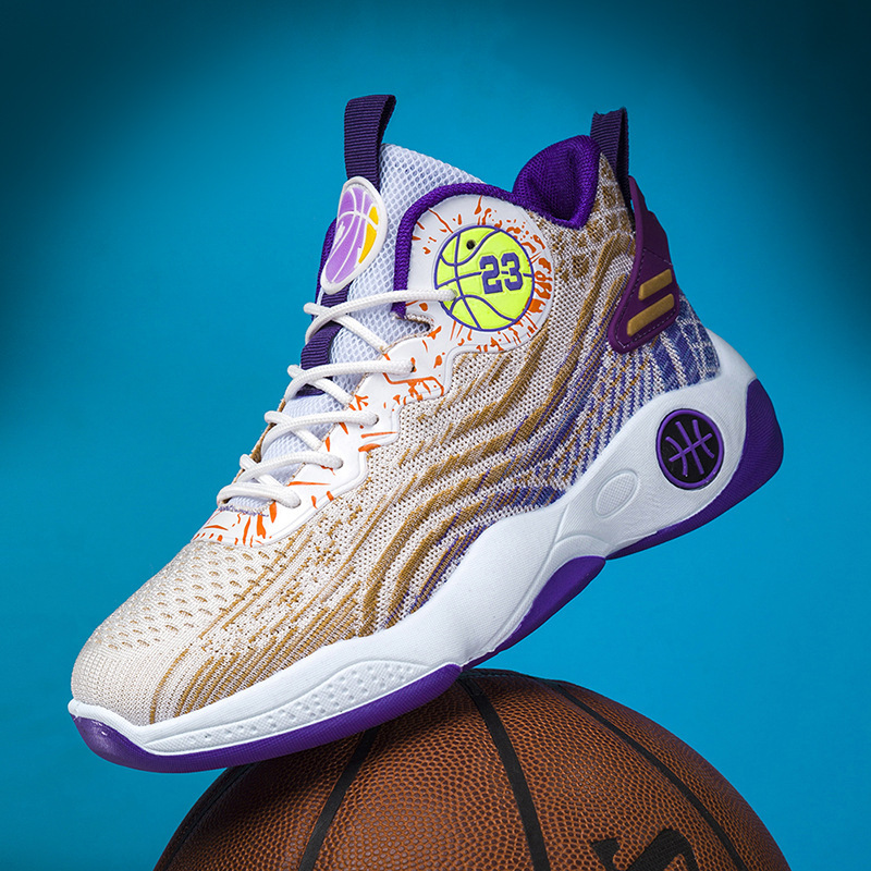 Basketball Shoes Mid-Top Outdoor Sports Shoes 2025 New Fashion Trend Student Running Shoes Foreign Trade Men's Shoes Cross-Border