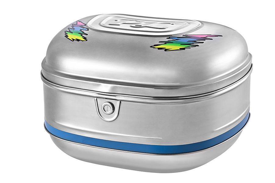 PL Oval tronco de la motocicleta de acero inoxidable de gran capacidad ligero y duradero