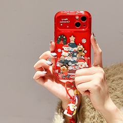クリスマスモデルはiphone15promax携帯ケースアップル14人形13鏡12miniソフトシリコン11を適用