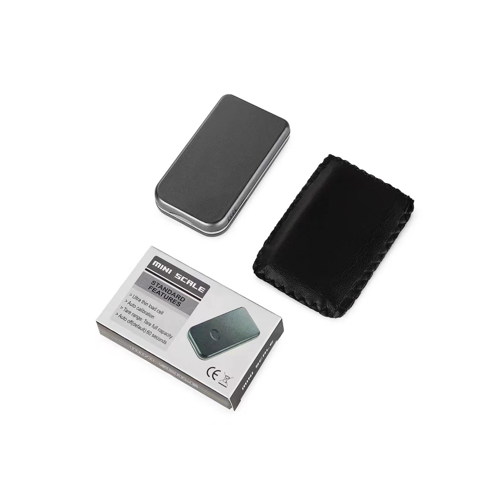 2020 nueva escala de bolsillo, escala de joyería, 100g / 0.01g, escala de oro, pequeña escala de manzana, bolsa de cuero