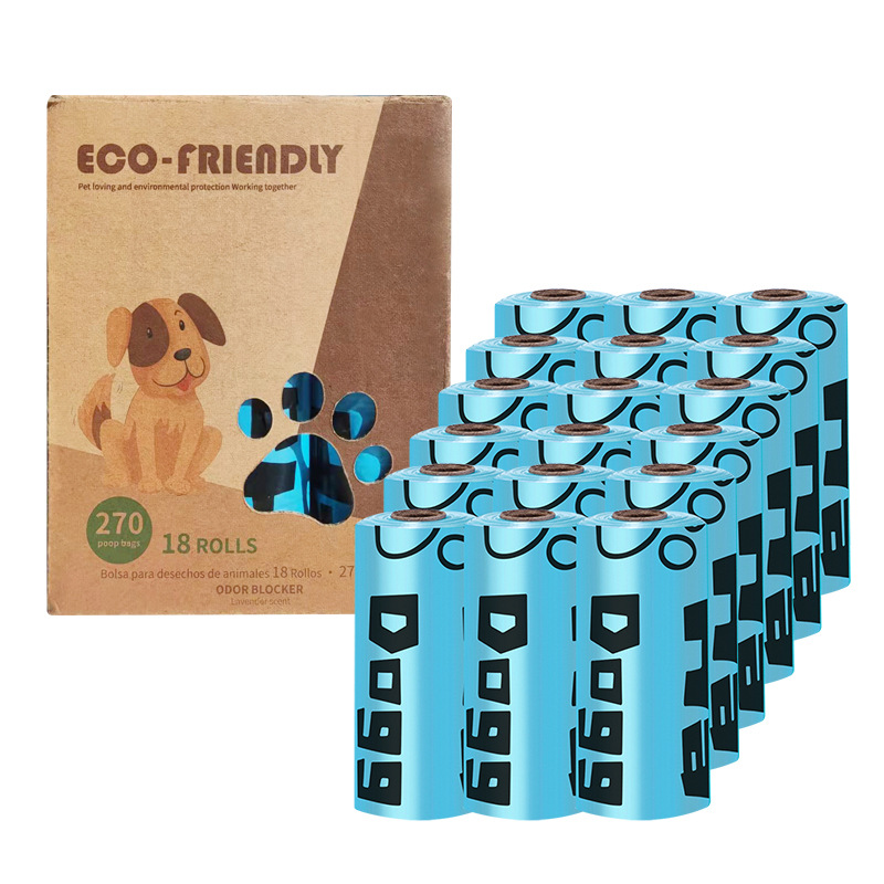 Transfronterizo en stock al por mayor 1,5 Bolsa de basura para mascotas de seda en caja bolsa de caca EPI bolsa de caca degradable bolsa de caca