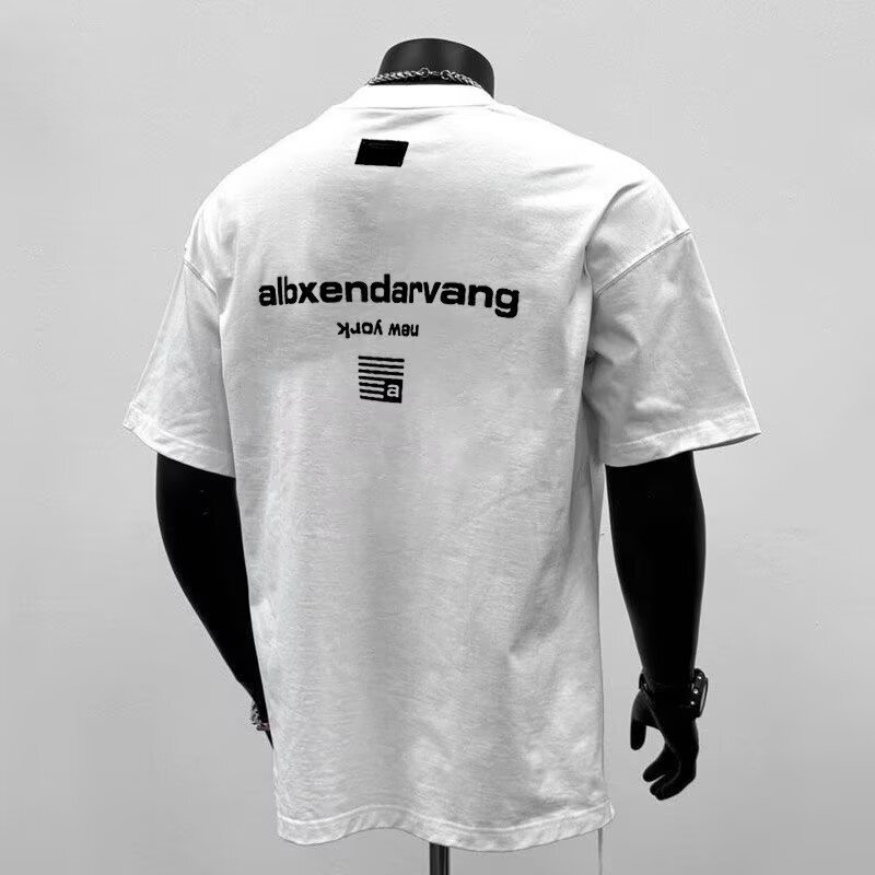 新しいトレンディなブランド夏厚手半袖Tシャツメンズイン韓国語版シンプルレタープリントスリムフィット若者ハンサム半袖|undefined