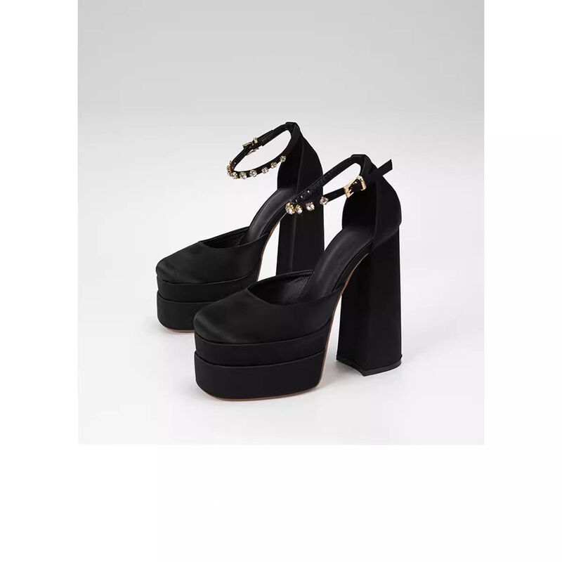 Waterproof platform small height sandals covered toe sandals women's high heels thick heel autumn fashion Mary Jane Waterproof platform small height sandals covered toe sandals women's high heels thick heel autumn fashion Mary Jane