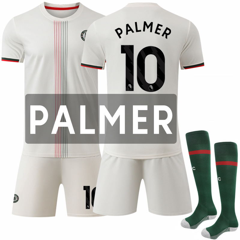 Camiseta de Fútbol de Chelsea 2526, Visitante, 17 Gana Chau, Club Chelsea, Número 10 Palmer, Camiseta de Fútbol Gana Chau