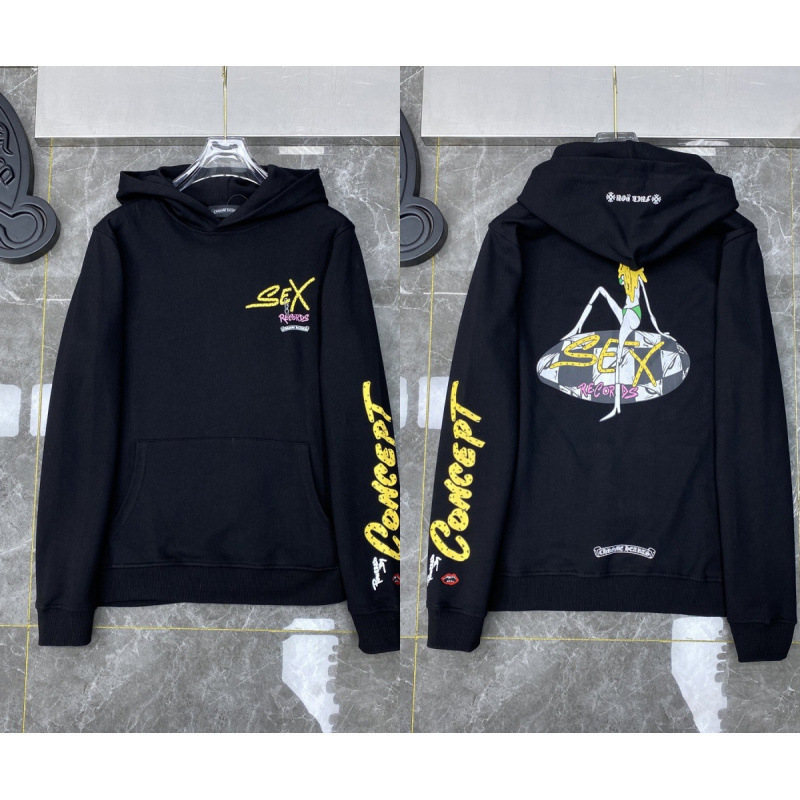 Chrome Heart Hoodie 克罗伈十字架连帽卫衣跨境宽松男女拉链帽衫|undefined