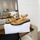 Cross-border color matching hook and loop beach sandals and slippers independent station European and American foreign trade plus size Rome flat sandals women