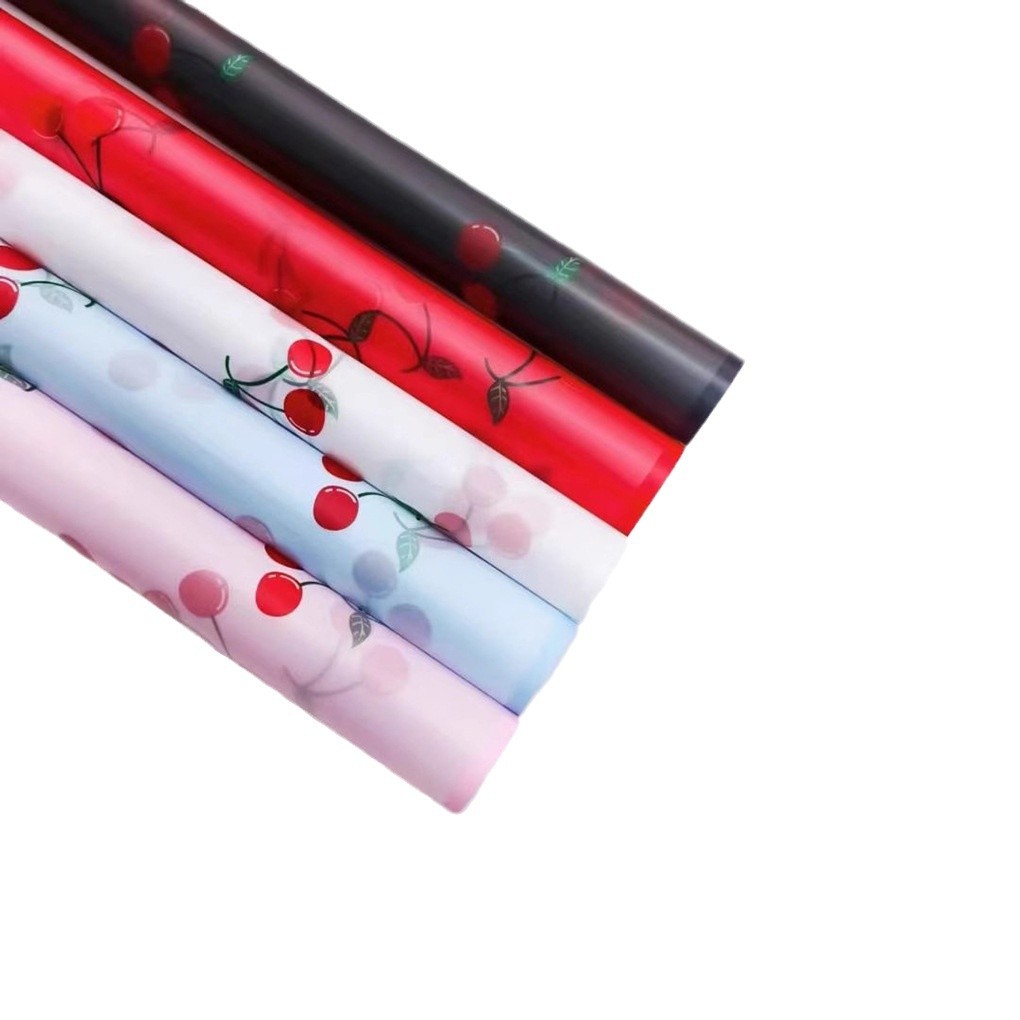 Li Zhi Ran cereza niebla superficie impermeable flor embalaje floral embalaje semitransparente papel hansu embalaje floral