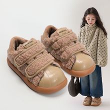 儿童鞋子面包鞋2025冬季新款女童加绒保暖棉鞋大童女孩时尚运动鞋