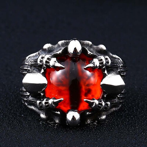 beier European and American jewelry wholesale men's punk style titanium steel prosthetic eye skull ring one piece drop shipping new model