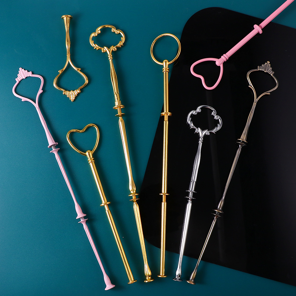 Nueva multi-capa de la Corona amor Ruyi placa estante europeo cumpleaños fiesta tarde té postre pastel placa cadena rack varilla