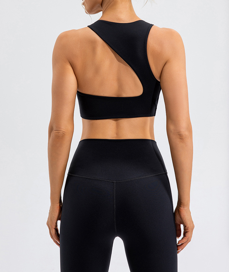 105g Weight Women's Sports Solid Color Nylon Spandex Round Neck Active Tops Vest