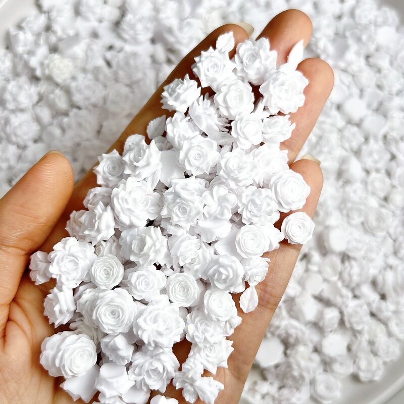 Popular Manicure Rose Pearl Paint White Aurora Petal Size Camellia Versatile Resin Flower Nail Decoration Popular Manicure Rose Pearl Paint White Aurora Petal Size Camellia Versatile Resin Flower Nail Decoration