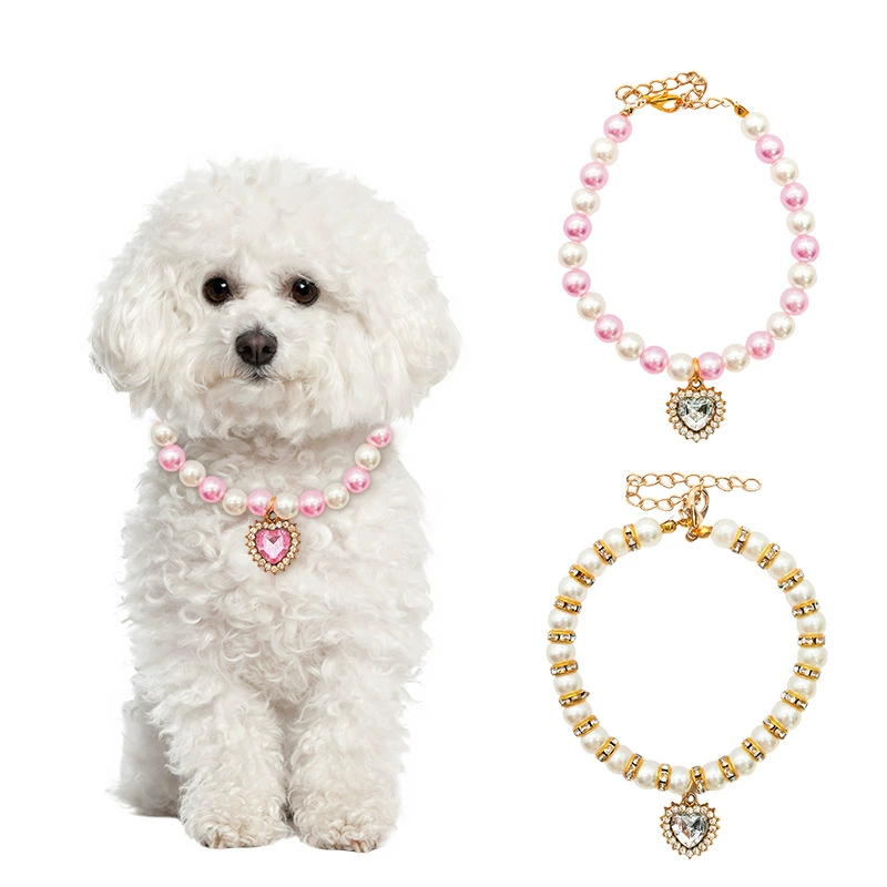 Производители непосредственно для домашних животных Кошка ошейник собака маленькая собака Тедди жемчужное ожерелье любви Принцесса ветер ошейник