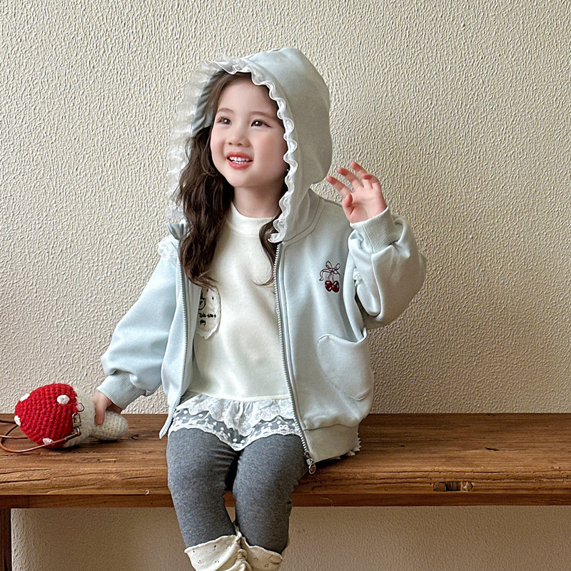 Girls' Outwear Spring and Autum 2026 New Style Kidsren's Autum Hooded Sweatshirt Baby Girl Autum Top Zipper Cardigan Girls' Outwear Spring and Autum 2026 New Style Kidsren's Autum Hooded Sweatshirt Baby Girl Autum Top Zipper Cardigan