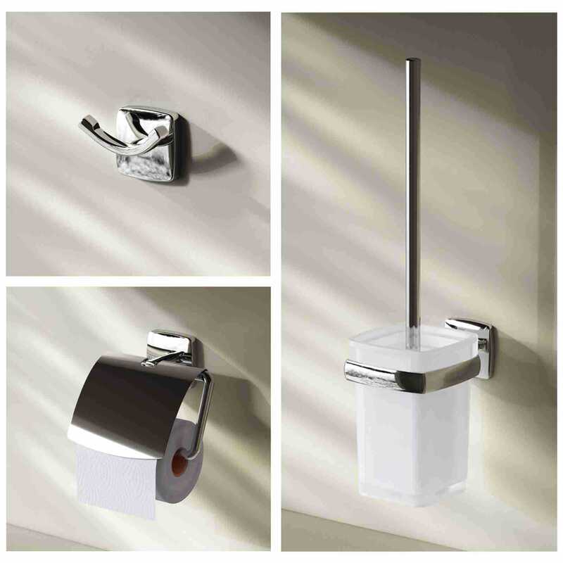 51020 three-piece set practical bathroom 3-piece set clothes hook toilet paper holder toilet brush suit