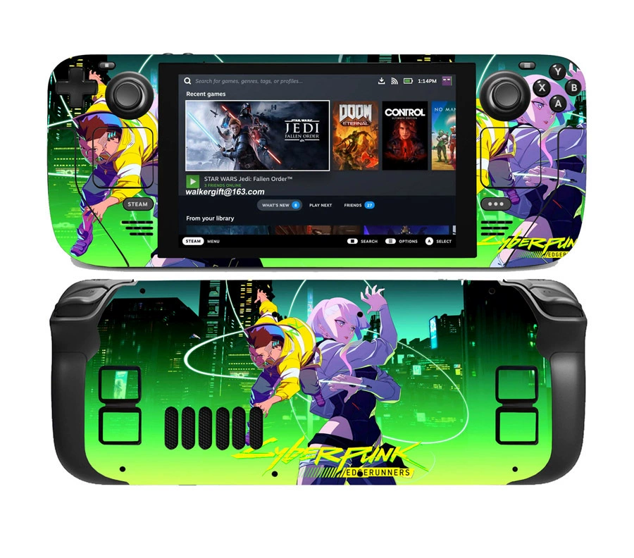 Новая наклейка-рукоять для Steam Deck игрового портативного устройства, защитная цветная пленка против царапин, без следов, матовая виниловая
