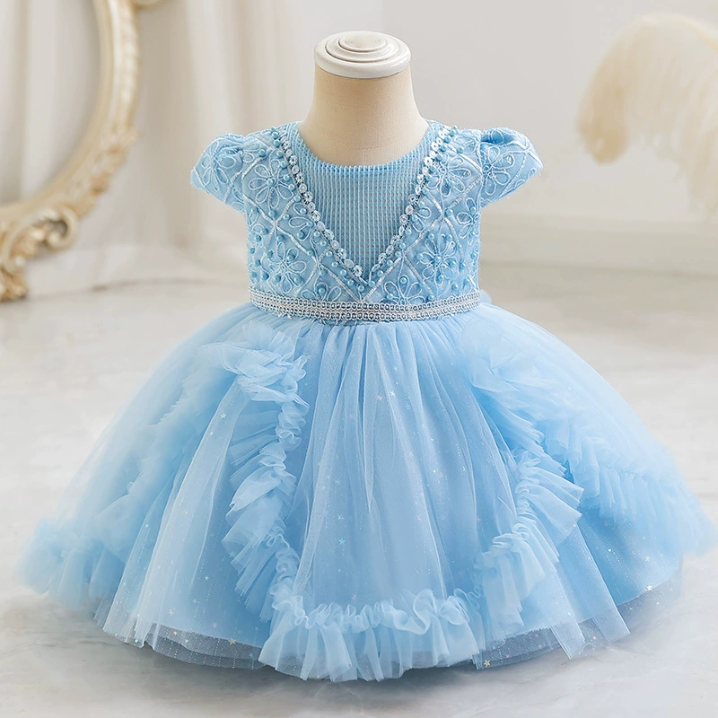 Evening dress, nail sequins, small princess costume, new collection