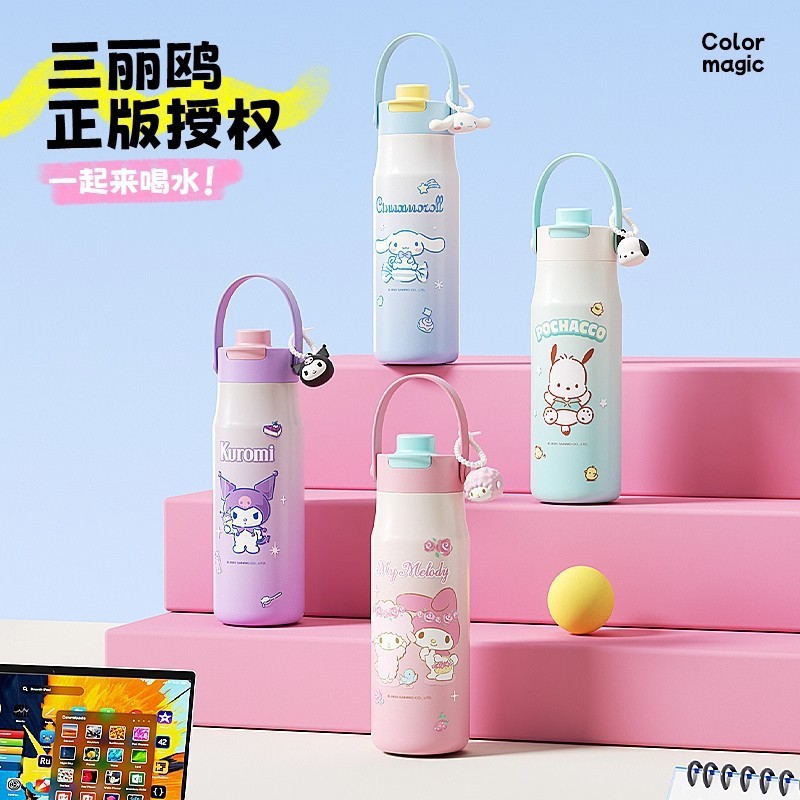 サンリオウォーターカップ女の子のための高品質魔法瓶カップ 316 食品グレード学校特別なストローカップ 2025 新しいスタイル|undefined