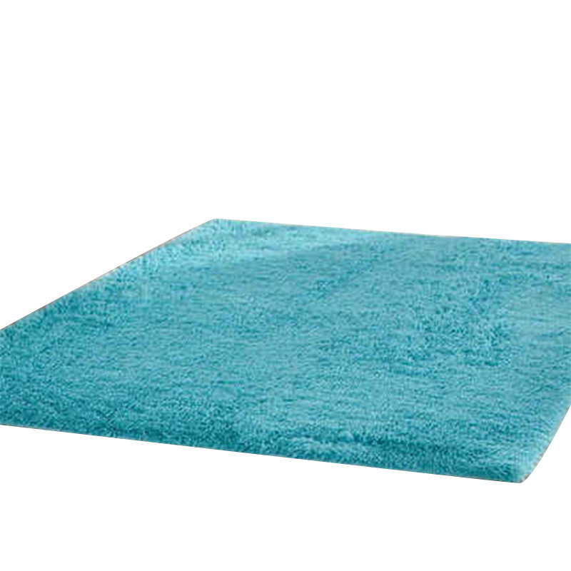 Color sólido lavable seda alfombra de cabello alfombra sala de estar mesa de té dormitorio alfombra de yoga alfombra de pies doméstica al por mayor gruesa