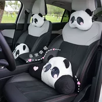 Голубая подголовник автомобиля Blue Rain плюшевая подголовка Panda подушка для защиты спины для автомобиля универсальный комфорт четыре сезона мягкая автомобильная подушка для шеи