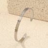 Carved adjustable men's women's bracelet stainless steel, 5mm, Birthday gift