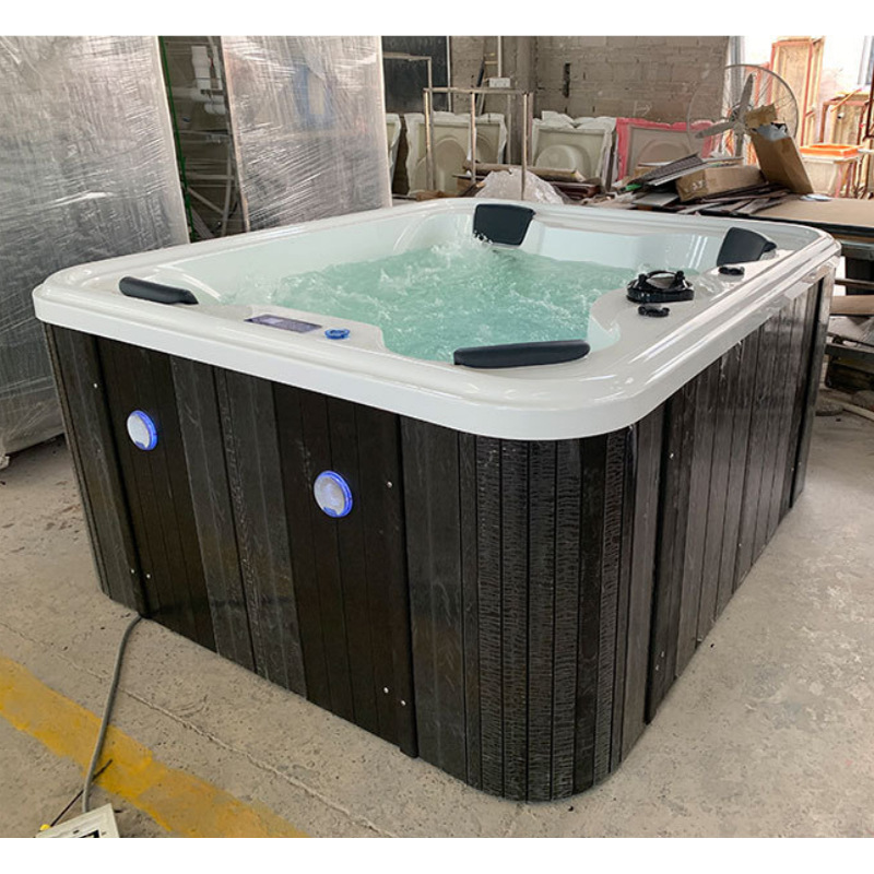 spa al aire libre acrílico independiente piscina de surf calentada a temperatura constante 4 personas inteligente Jacuzzi al aire libre