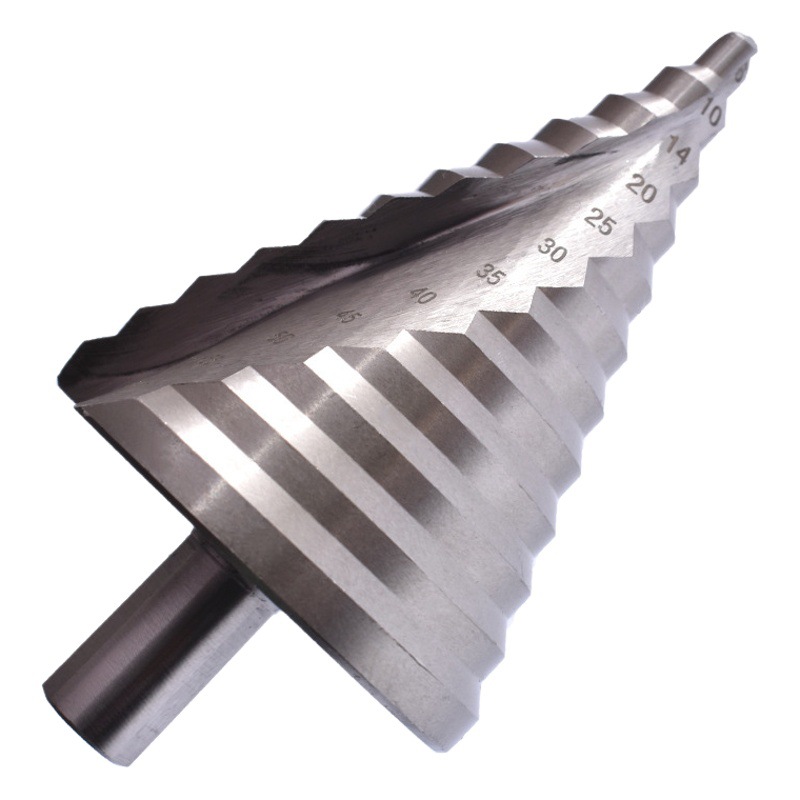 De acero de alta velocidad 6-60mm taladro de pagoda triángulo mango espiral ranura paso taladro eléctrico taladro escariado paso taladro abridor