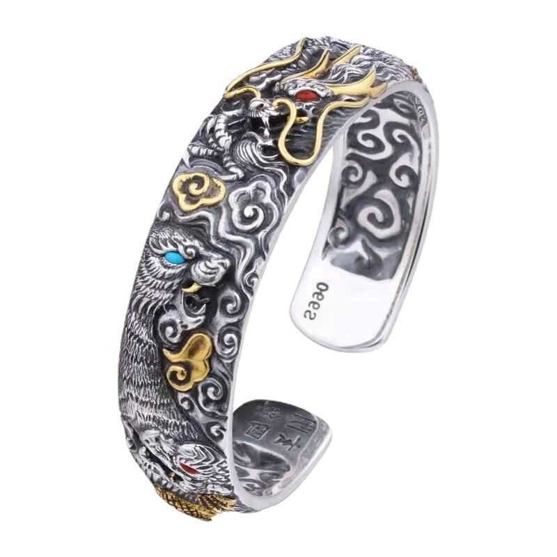 Ретро nación, Сюаньин Четыре Слон bracelets владетельный Зеленый дракон Белый тигр Сюцзю персонализированный атмосферный браслет