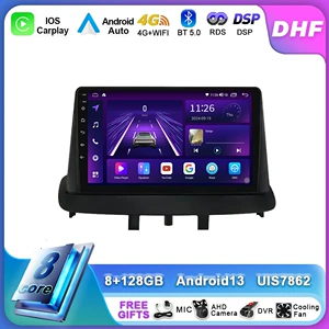 08-14 Renault Megane 3 üçün Android böyük ekran GPS Bluetooth naviqasiya