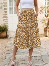I 59804 Summer Flared Midi Dress �͹�ӡ��ȹ �羳���R�d�W����