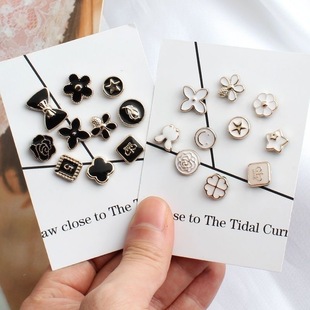 Anti-exposure brooch button pearl collar pin fixed decorative corsage pin buckle positioning brooch button neckline brooch