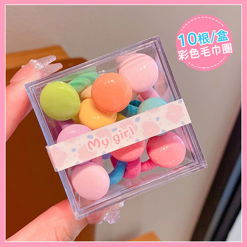 Banda de goma de dibujos animados para niños La alta elasticidad de la niña no hace daño al cabello Accesorios para el cabello Banda de goma estrella de la niña Tocado de princesa para bebés