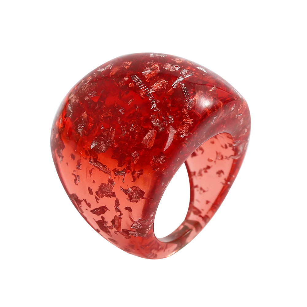 Fashion Acrylic Resin Colorful Ring display picture 1