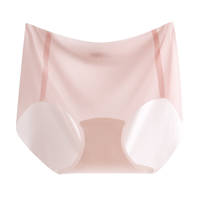 Bragas de lápiz labial ultrafino de secado rápido sin costuras para mujer, máscara de cintura media para niña de seda de hielo de verano, calzoncillos de entrepierna de algodón para niñas portátiles