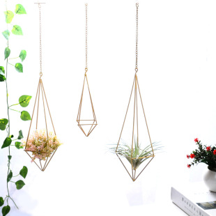 Creative home air pineapple hanging ornaments, hanging balcony outdoor living room soilless green plant rack for the elderly must be small
