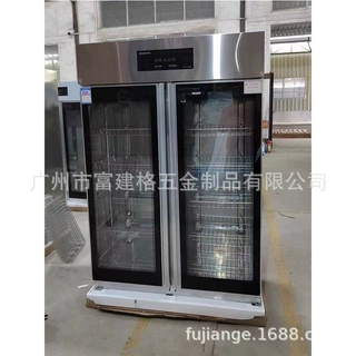 商用立式消毒柜嵌入式橱窗碗柜抽屉碗筷臭氧红外线多功能不锈钢