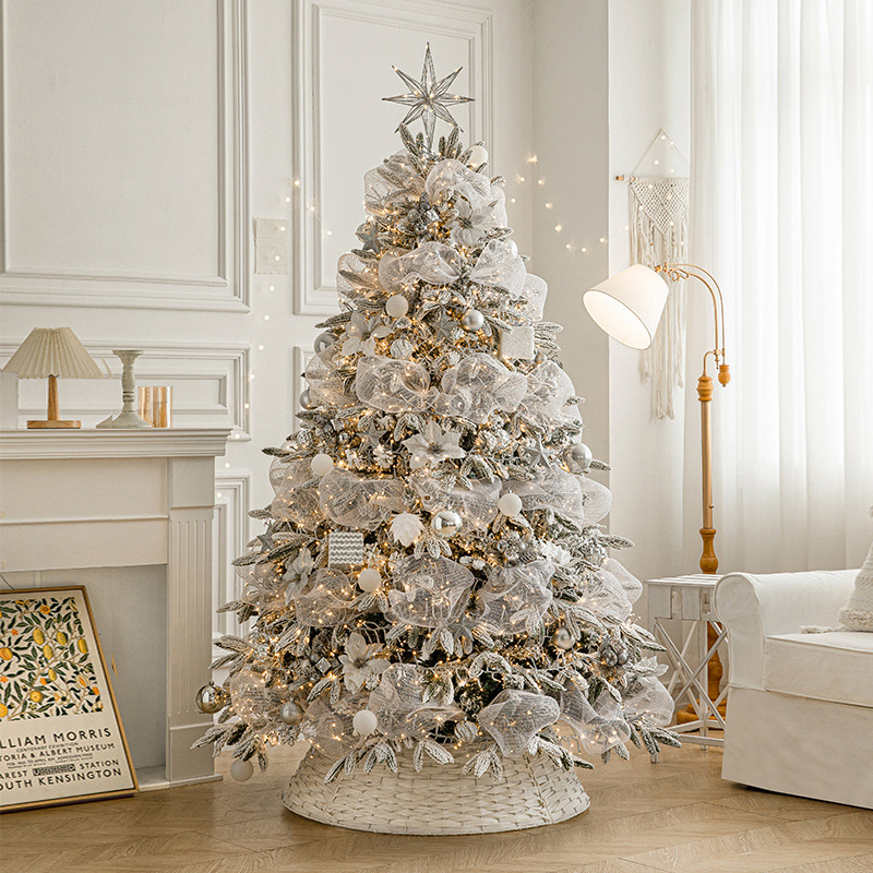 Nuevo paquete de árbol de Navidad de hojas mixtas de PE de lujo cifrado decoración doméstica decoración de atmósfera decoración de gran tamaño decoración