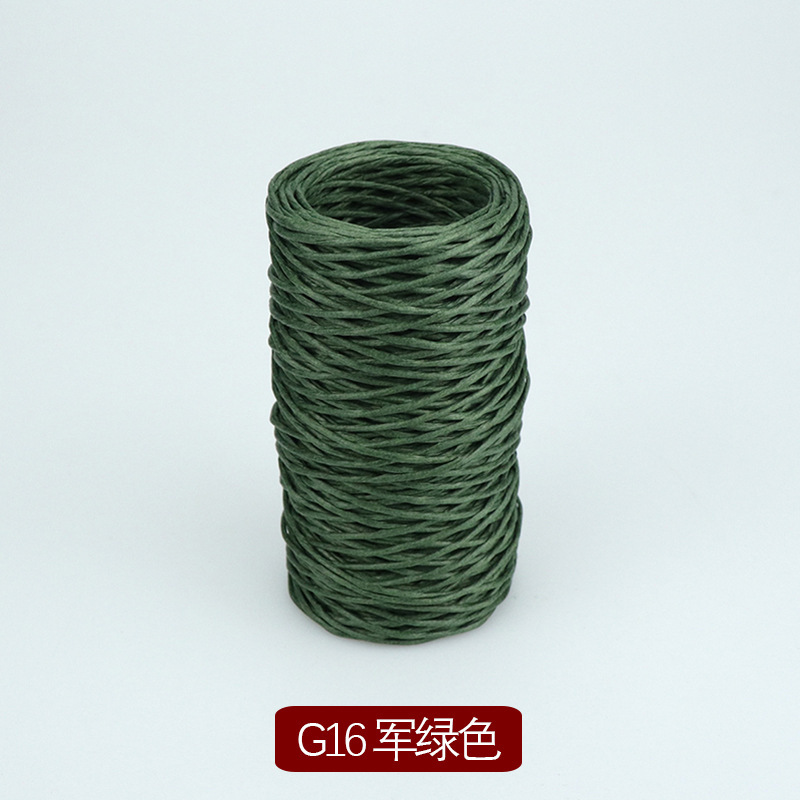 50m / 100m fabricantes de cuerda de papel con alambre de hierro al por mayor 1mm / 2mm diámetro de cuerda de papel hecha a mano DIY