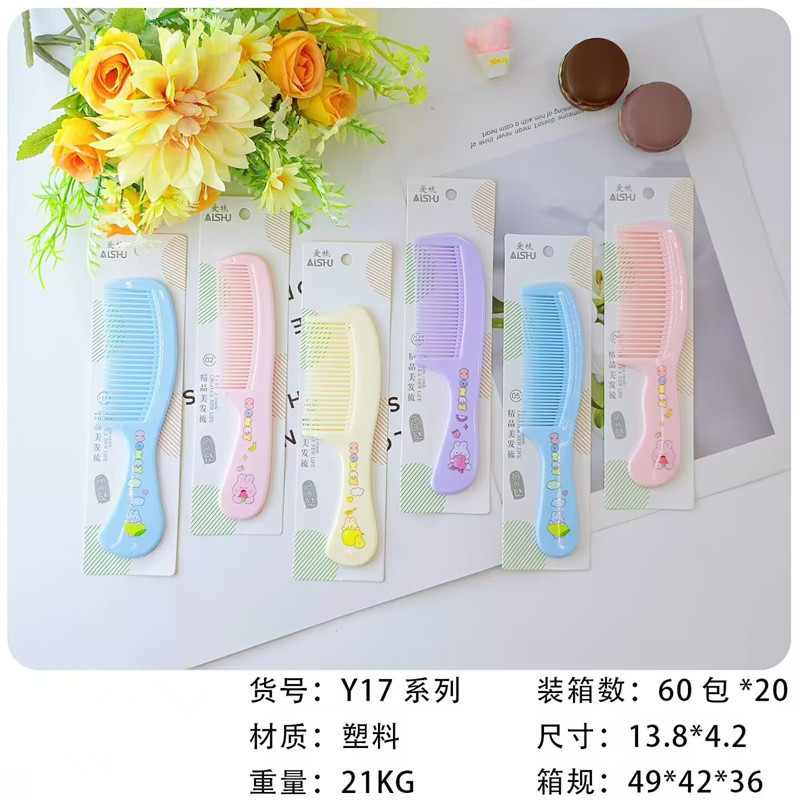 Cartoon Plastic Comb in Macaron Colors, Premium Hairbrush for Students and Children, Cute Rabbit Handle Comb Cartoon Plastic Comb in Macaron Colors, Premium Hairbrush for Students and Children, Cute Rabbit Handle Comb