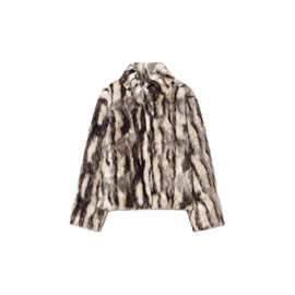 外贸欧美风 法式名媛千金风高级感人造皮草效果大衣外套4360，041