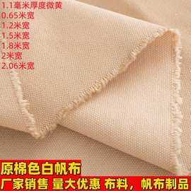 帆布白坯布 涤棉纯棉布料 全棉画布涂鸦白布胚布服装设计立裁