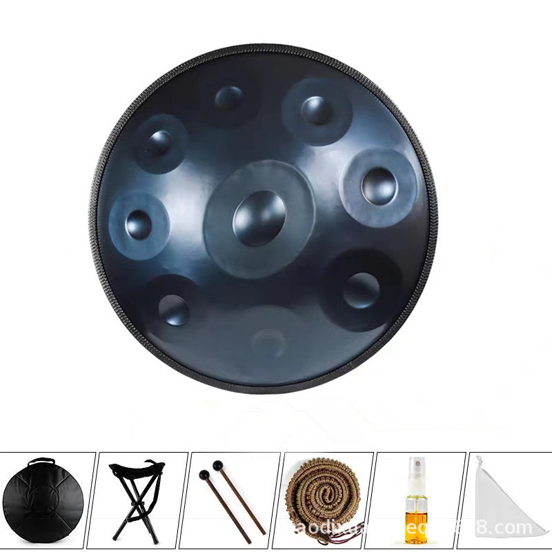 Instrumentos musicales Disco de mano Batería Handpan de grado profesional Disco de mano 440Hz 432HZ Tambor etéreo Tambor de lengua de acero Exclusión transfronteriza