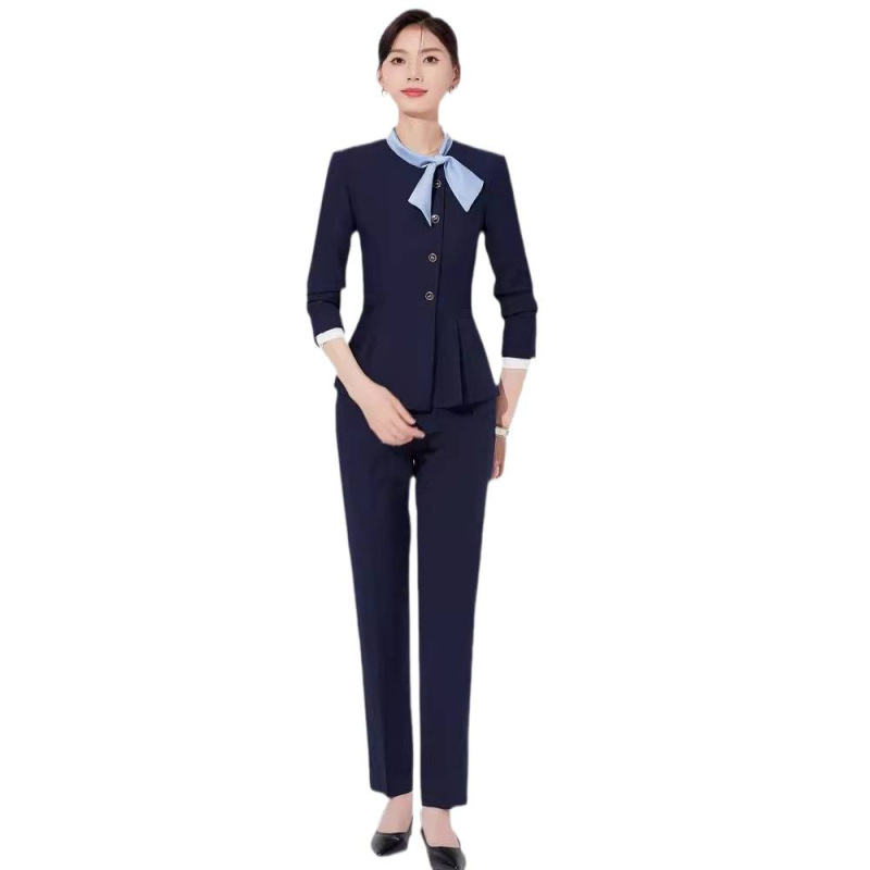 西装套装女新款秋季职业装高端气质珠宝店金店工装商场柜姐工作服|undefined