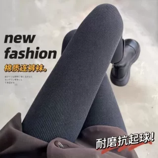螺纹打底裤女外穿加肥加大码胖mm秋冬加绒踩脚裤袜加厚保暖连裤袜