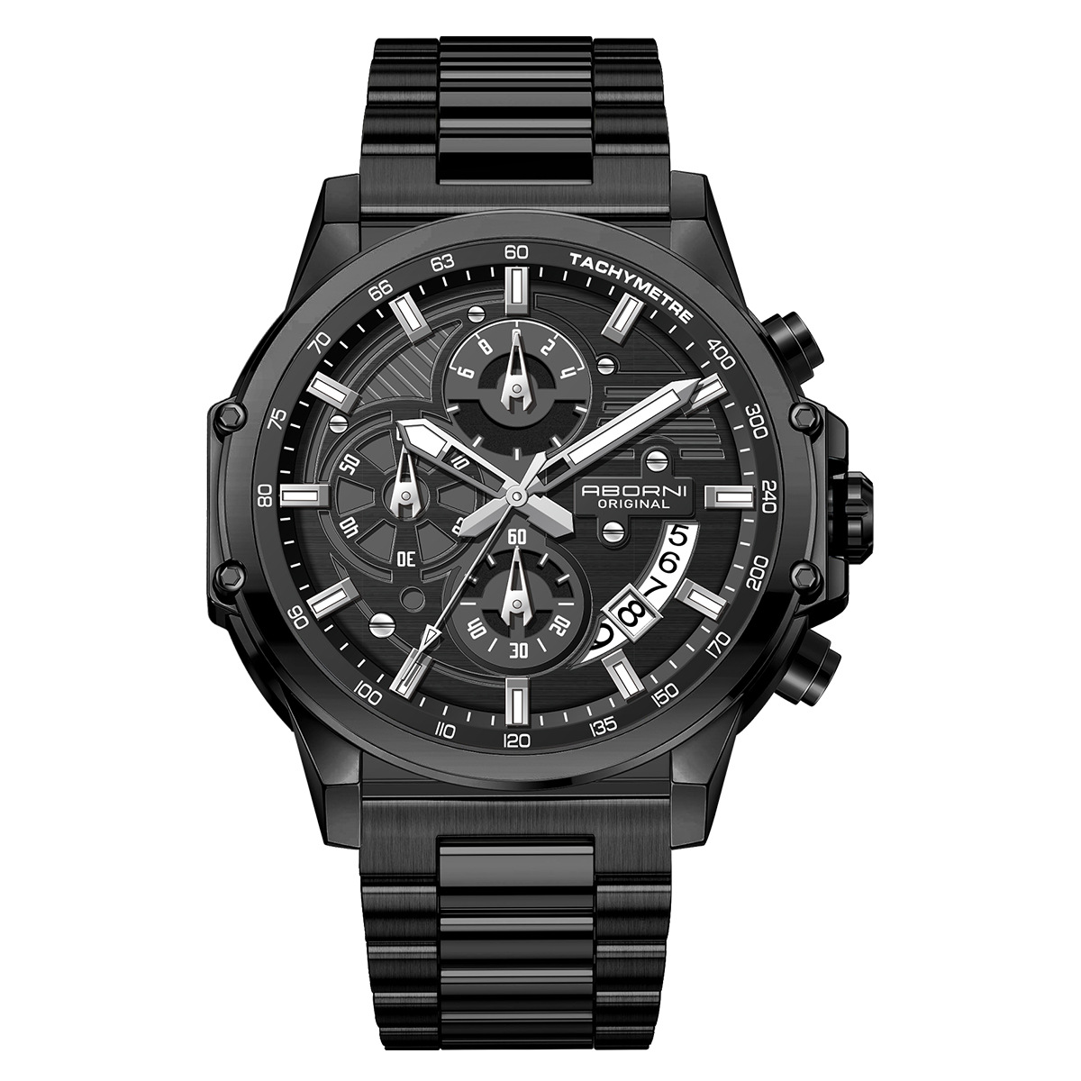 Men's Large Dial Watch Advanced Sense Waterproof Luminous Wristwatch Business Multifunctional Boyfriend Chronograph Quartz Watch